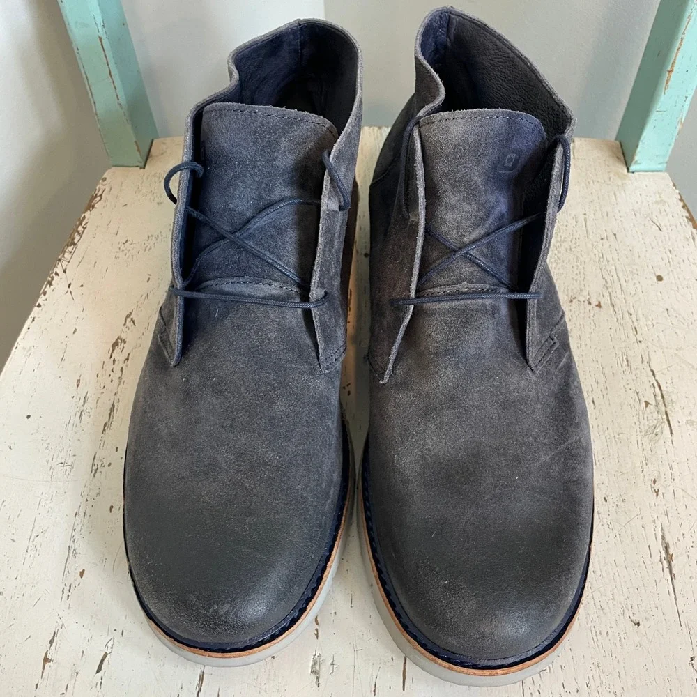 Tsubo Mens 11.5 Suede Chukka Boots Navy Blue XL Extralight Sole 1002827-DKNV